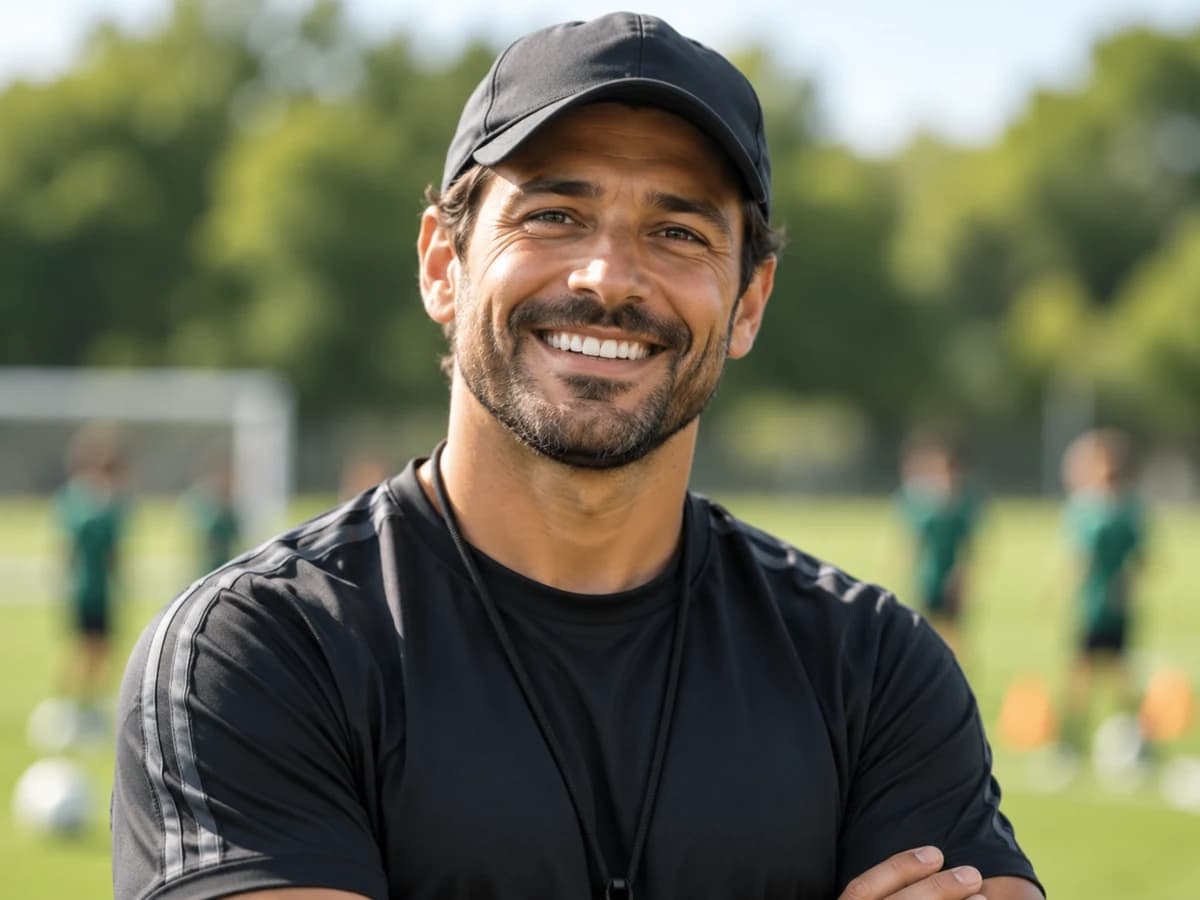 Professor e treinador no campo